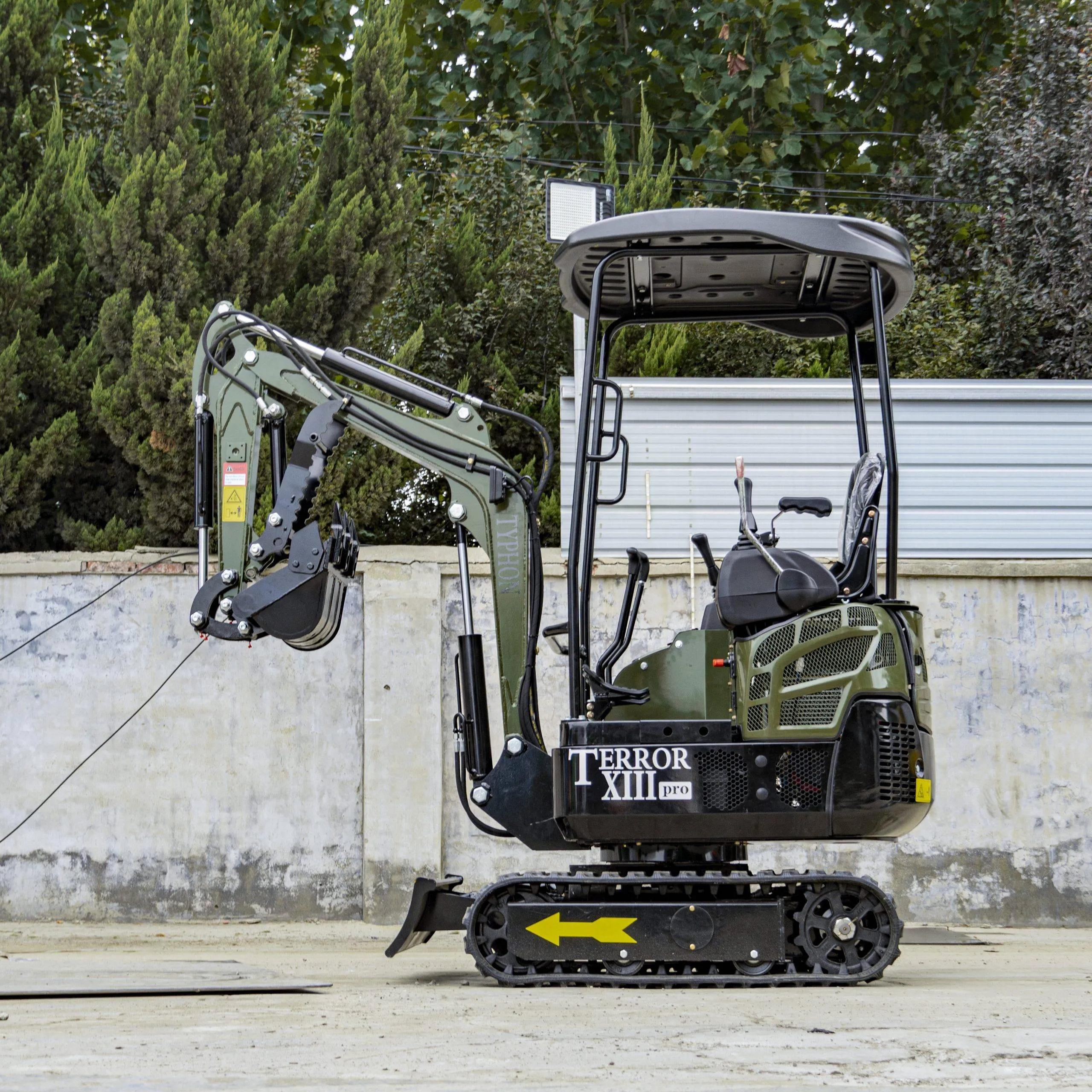 Typhon Terror XIII Pro Storm | 1.3-Ton Mini Excavator | 22.1HP Honda GX690 | Canopy | Hydraulic Thumb
